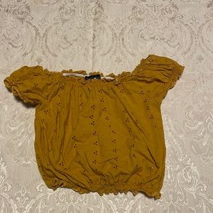 Eyelet Embroidery Crop Top